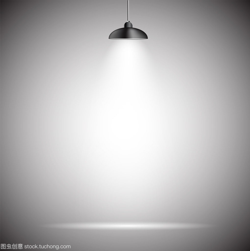 与照明用灯的背景。空的空间,为您的文本或物体